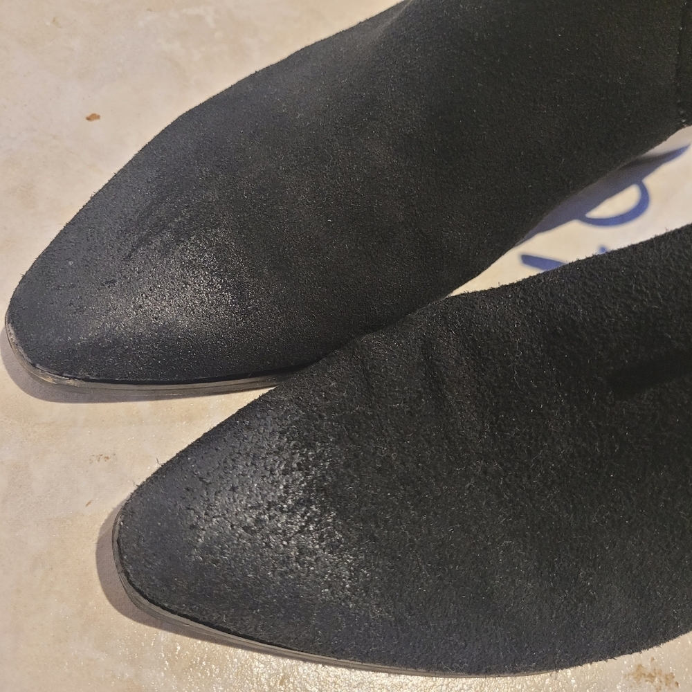 Women's Faux Suede Ankle Boots - Picture 3 of 10